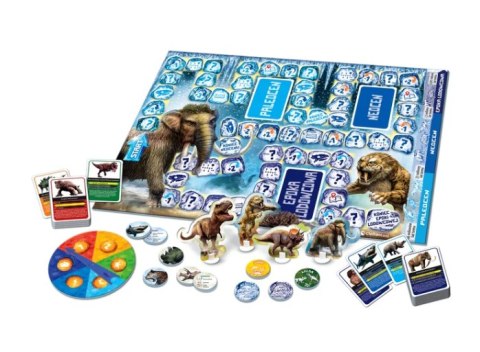 Gra planszowa Quiz Dinozaury i Prehistoria Epoka Lodowcowa Uczę się Bawiąc Język Polski Clementoni 50804 Clementoni