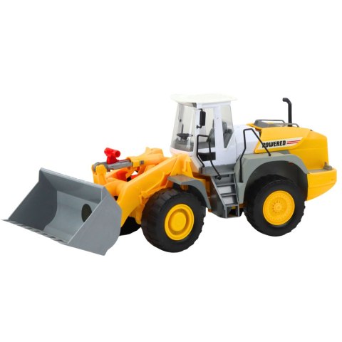 Koparka Pojazd Budowlany Duża Ruchoma Łyżka Szaro-Żółta LEAN Toys