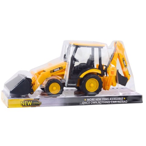 Koparka z Dwoma Łyżkami Ruchomy Pojazd Budowlany Żółta LEAN Toys