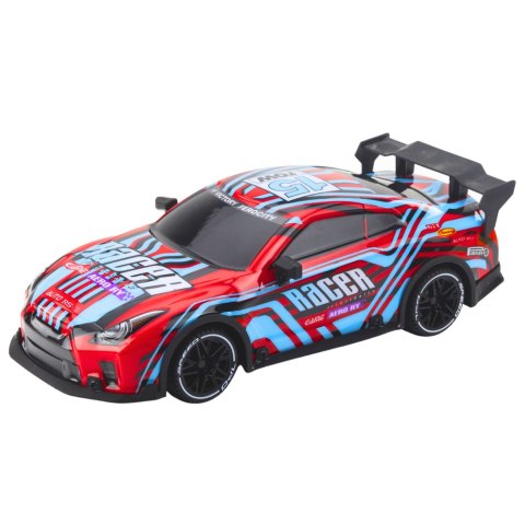 Samochód Wyścigowy Zdalnie Sterowane RC Świecąca Karoseria Niebiesko-Czerwony LEAN Toys