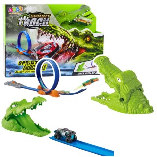 Tor Samochodowy Katapulta Wyrzutnia Krokodyl LEAN Toys