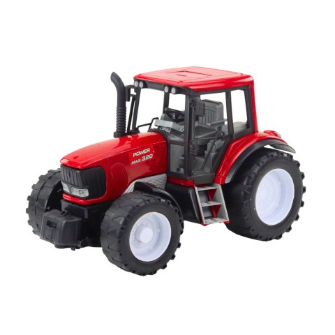 Traktor Rolniczy Farmerski Z Zieloną Przyczepą i Sianem Czerwony LEAN Toys