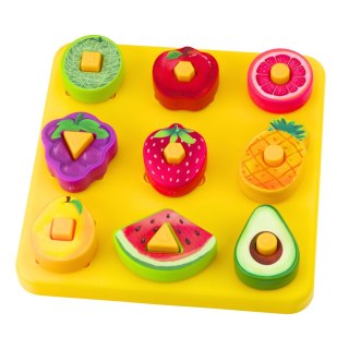 Układanka Edukacyjna Dla Dzieci Geometryczne Owoce Przeplatanka LEAN Toys