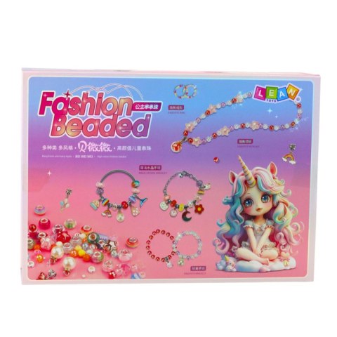 Zestaw Do Tworzenia Bransoletek Biżuterii Koraliki Zawieszki DIY LEAN Toys