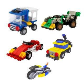 Zestaw Kreatywny Klocki Konstrukcyjne Pojazdy Miejskie 2w1 LEAN TOYS