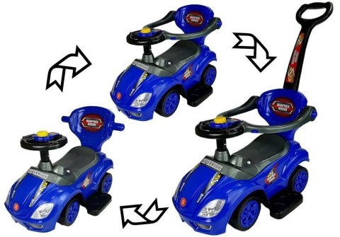 Jeździk z Pchaczem Mega Car 3w1 Niebieski LEAN CARS