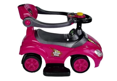 Jeździk z Pchaczem Mega Car 3w1 Różowy LEAN CARS