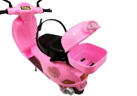 Zestaw Lalka Ze Skuterem Kask Długie Włosy Różowy LEAN Toys