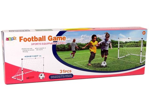 Duża Bramka Piłkarska Football Game Piłka Pompka LEAN Toys