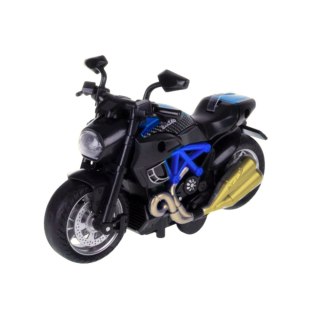 Motocykl Do Składania Skręcania Metal 1:14 DIY Niebieski LEAN Toys