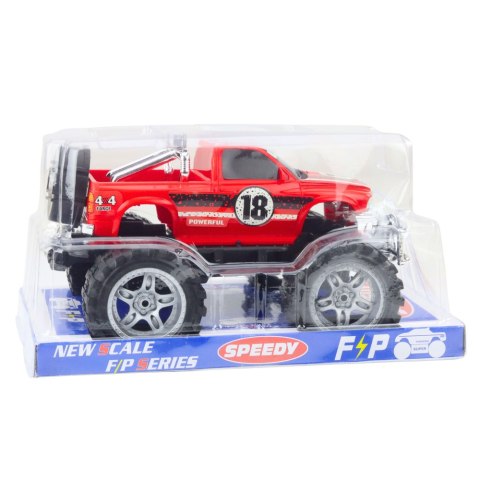 Samochód Terenowy Z Napędem Na Tył Duże Koła Czerwony 27cm LEAN Toys