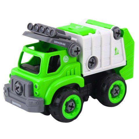 Śmieciarka Do Skręcania Zdalnie Sterowana RC Wkrętarka Zielona 2w1 LEAN Toys