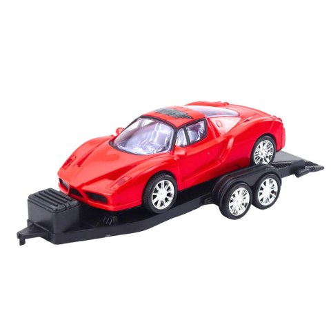 Zestaw Samochód Terenowy Czarny Laweta Samochód Czerwony Sportowy 59cm LEAN Toys