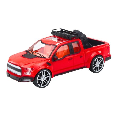 Zestaw Samochód Terenowy Czerwony Laweta Samochód Czarny Sportowy 59cm LEAN Toys