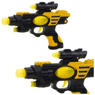 Pistolet Kosmiczny Broń Czarno-Żółty Światła Dźwięki LEAN TOYS