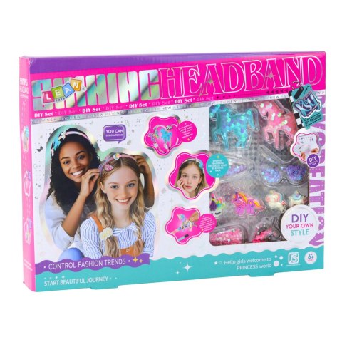 Zestaw Kreatywny DIY Do Robienia Opasek Jednorożce Ozdoby Błyszczące LEAN Toys