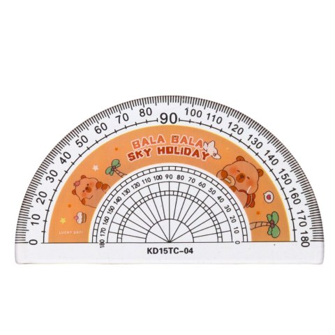 Zestaw Przybory Geometryczne Kapibara Linijka Kątomierz Ekierki 4el LEAN