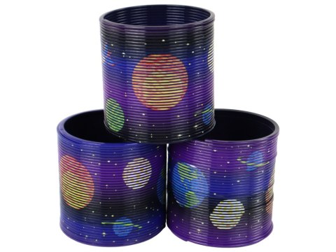 Kultowa Sprężyna Fioletowa Motyw Planet Relaksacyjna 6CM LEAN TOYS