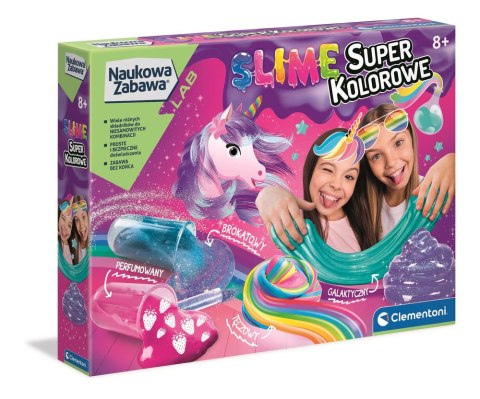 Naukowa Zabawa Laboratorium Super Kolorowe Slime Język Polski Clementoni 50636 Clementoni