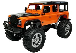 Auto Zdalnie Sterowane Land Rover Defender R/C Pomarańczowe 1:14 Double E