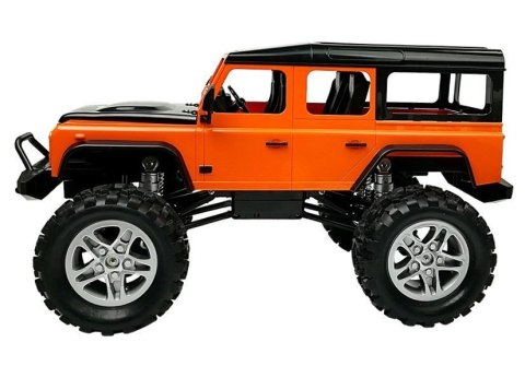 Auto Zdalnie Sterowane Land Rover Defender R/C Pomarańczowe 1:14 Double E
