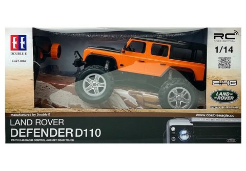 Auto Zdalnie Sterowane Land Rover Defender R/C Pomarańczowe 1:14 Double E