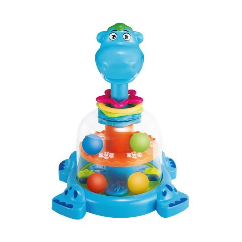 Bączek Z Kulkami Hipopotam Dla Niemowląt Niebieski LEAN Toys
