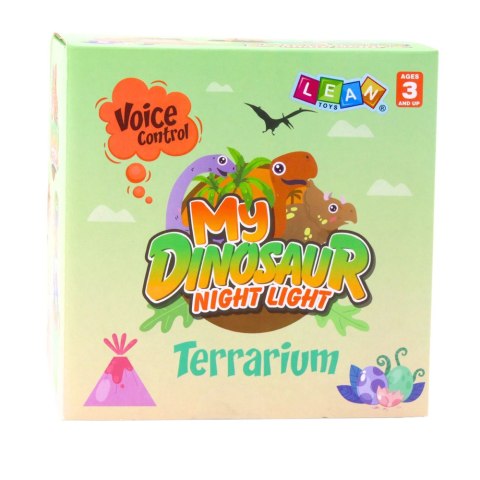 Zestaw Kreatywny Terrarium z Dinozaurami Lampka Nocna Sterowanie Głosem DIY LEAN Toys