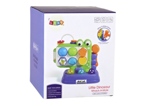 Dinozaur Panel Edukacyjny Whac-A-Mole Sorter Gra Dla Dzieci Fioletowy LEAN Toys