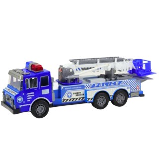 Duży Zestaw Policyjny Wóz Figurki Kask Dla Dziecka Niebieski LEAN Toys