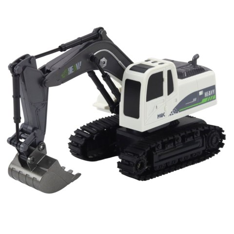 Koparka Gąsienicowa Zdalnie Sterowana RC Światła Dźwięki Biała 1:24 LEAN Toys