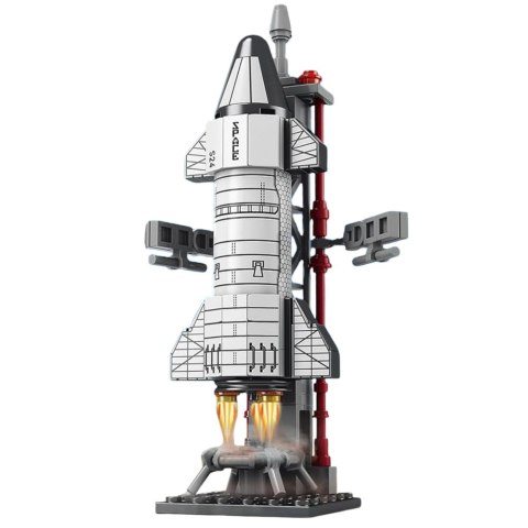Klocki Konstrukcyjne Rakieta Kosmiczna Wieża Startowa 107 el. LEAN TOYS