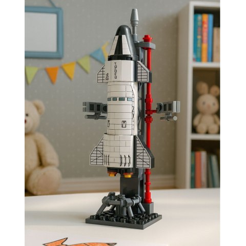 Klocki Konstrukcyjne Rakieta Kosmiczna Wieża Startowa 107 el. LEAN TOYS