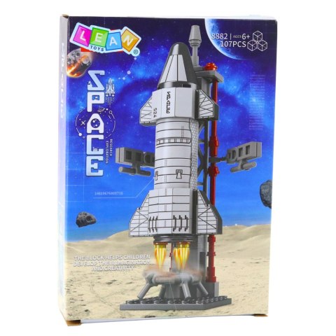 Klocki Konstrukcyjne Rakieta Kosmiczna Wieża Startowa 107 el. LEAN TOYS