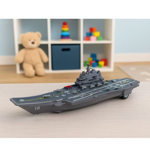 Lotniskowiec Militarny Wojskowy Napęd Światła Dźwięki 24 cm LEAN TOYS