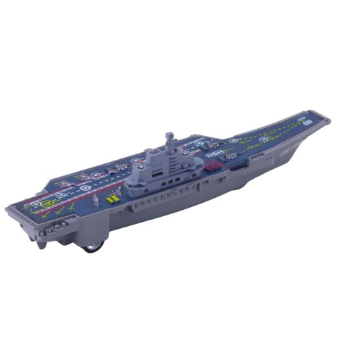 Lotniskowiec Militarny Wojskowy Napęd Światła Dźwięki 24 cm LEAN TOYS
