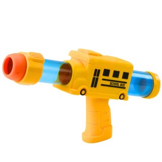 Pistolet Broń Na Miękkie Kulki Piankowe Autobus Szkolny Żółty 6 szt. LEAN TOYS