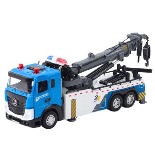 Pojazd Ciężarówka Z Wysięgnikiem Holownik Metalowa Kabina Światła Dźwięki LEAN Toys