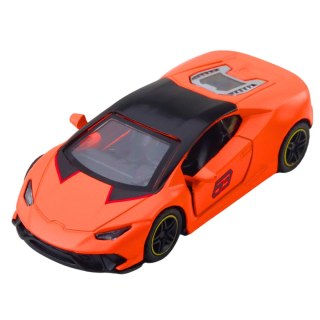Samochód Sportowy Napęd Pull Back Metalowy Pomarańczowy 1:43 LEAN TOYS
