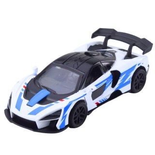Samochód Sportowy Wyścigowy Metalowy Napęd Otwierane Drzwi Biały 1:32 LEAN TOYS