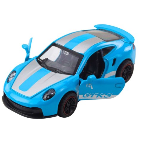 Samochód Wyścigowy Metalowy Napęd Otwierane Drzwi Niebieski GTRS 1:43 LEAN Toys