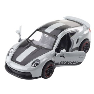 Samochód Wyścigowy Metalowy Napęd Otwierane Drzwi Szary GTRS 1:43 LEAN TOYS