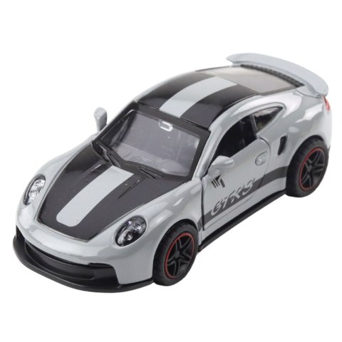 Samochód Wyścigowy Metalowy Napęd Otwierane Drzwi Szary GTRS 1:43 LEAN TOYS