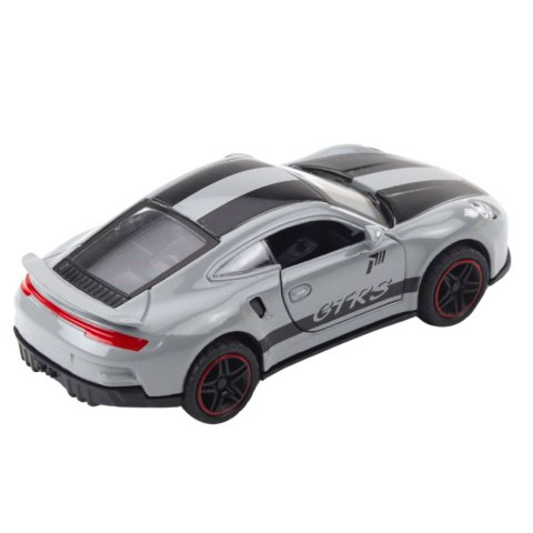Samochód Wyścigowy Metalowy Napęd Otwierane Drzwi Szary GTRS 1:43 LEAN TOYS