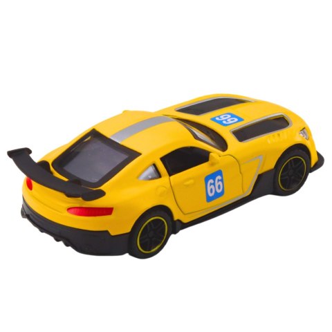 Samochód Wyścigowy Metalowy Napęd Otwierane Drzwi Żółty 1:43 LEAN TOYS