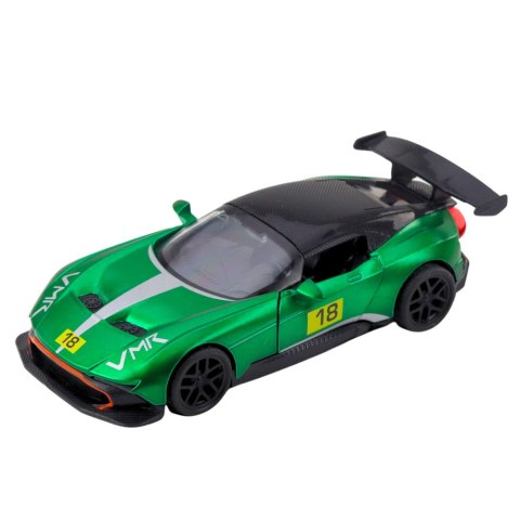 Samochód Wyścigowy Sportowy Metalowy Napęd Otwierane Drzwi Zielony 1:32 LEAN TOYS