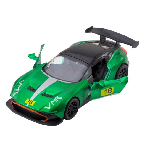 Samochód Wyścigowy Sportowy Metalowy Napęd Otwierane Drzwi Zielony 1:32 LEAN TOYS