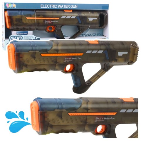 Elektryczny Pistolet Karabin Na Wodę Akumulator Przeźroczysty Czarny 55 cm LEAN Toys