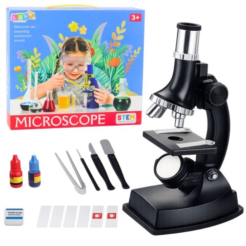 Mikroskop Edukacyjny Dla Dzieci Akcesoria Powiększenie 300x LEAN Toys