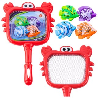 Zestaw Do Łowienia Rybek Sitko Krab Rybki Kolorowe 4 szt. LEAN TOYS